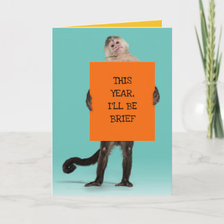 Een aap die kort in zijn hoofd zit. kaart