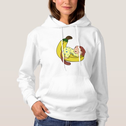 Een aap die slaapt in de pyjama hoodie (Voorkant)