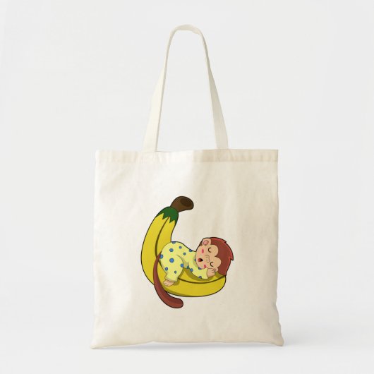 Een aap die slaapt in de pyjama tote bag (Voorkant)