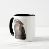 Een aap die zijn hoofd krabt mok (Voorkant links)