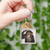 Een aap die zijn hoofd krabt sleutelhanger (Hand)