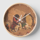 Een aap en een hond met een grote tamboerijn (Voorkant)