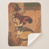 Een aap en een hond met een grote tamboerijn sherpa deken (Voorkant)