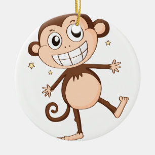 een aap keramisch ornament