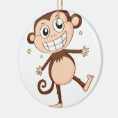 een aap keramisch ornament (Links)