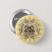 Een aap maakte dat ik het deed ronde button 5,7 cm (Voorkant /achterkant)