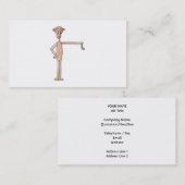 Een aap met een sok. visitekaartje (Voorkant / Achterkant)