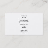 Een aap met een sok. visitekaartje (Achterkant)