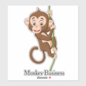 Een aap op een Sticker met ontwerpcontour voor wij (Vel)