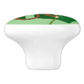 Een aap op een toonaangevende knop voor een wijnvo (Zijkant)