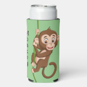 Een aap op een vinnen Design Seltzer Koelbox Blikjeskoeler (Seltzer Achterkant)