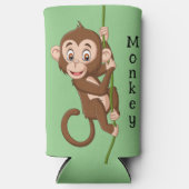 Een aap op een vinnen Design Seltzer Koelbox Blikjeskoeler (Voorkant)