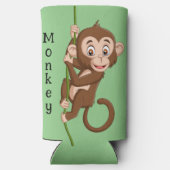 Een aap op een vinnen Design Seltzer Koelbox Seltzer Blikjeskoeler (Achterkant)