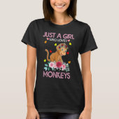 Een aap T-shirt voor vrouwen Kinder een meisje dat (Voorkant)