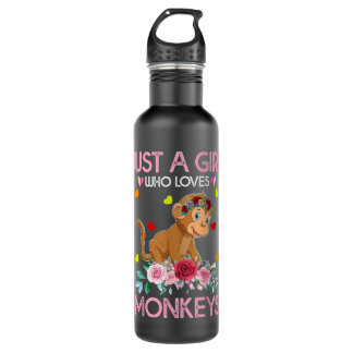 Een aap T-shirt voor vrouwen Kinder een meisje dat Waterfles