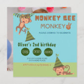 Een aap ziet een aap met twee geslachtsneutrale ve kaart (Voorkant / Achterkant)