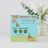 Een aap ziet een aap met twee geslachtsneutrale ve kaart (Staand voorkant)