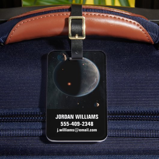 Een aardachtige planeet rijk aan koolstof en droog bagagelabel (Voorkant Insitu 2)