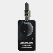 Een aardachtige planeet rijk aan koolstof en droog bagagelabel (Voorkant verticaal)