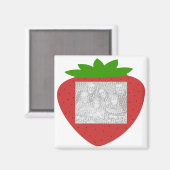 Een Aardbei Lijst sjabloon magneet (Voorkant / Achterkant)