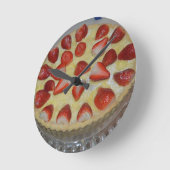 Een aardbeicake ronde klok (Hoek)