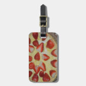 Een aardbeiencake bagagelabel (Voorkant verticaal)