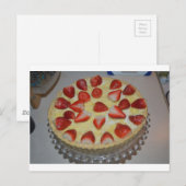 Een aardbeiencake briefkaart (Voorkant / Achterkant)