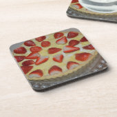 Een aardbeiencake drankjes onderzetter (Linkerzijde)
