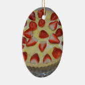 Een aardbeiencake keramisch ornament (Rechts)