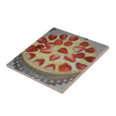 Een aardbeiencake tegeltje (Zijkant)