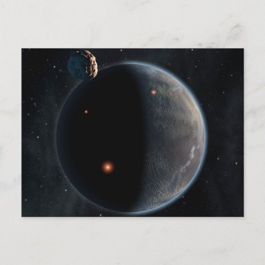 Een aarde-achtige planeet rijk aan koolstof en dro briefkaart (Voorkant)