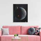 Een aarde-achtige planeet rijk aan koolstof en dro canvas afdruk (Insitu (Woonkamer))