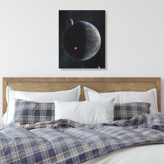 Een aarde-achtige planeet rijk aan koolstof en dro canvas afdruk (Insitu (Slaapkamer))