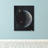 Een aarde-achtige planeet rijk aan koolstof en dro canvas afdruk (Insitu (Houten vloer))