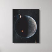 Een aarde-achtige planeet rijk aan koolstof en dro canvas afdruk (Voorkant)
