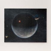 Een aarde-achtige planeet rijk aan koolstof en dro legpuzzel (Horizontaal)