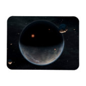 Een aarde-achtige planeet rijk aan koolstof en dro magneet (Horizontaal)