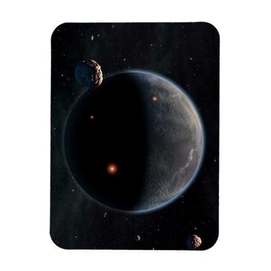 Een aarde-achtige planeet rijk aan koolstof en dro magneet (Verticaal)