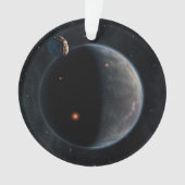Een aarde-achtige planeet rijk aan koolstof en dro ornament (voorkant)