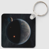 Een aarde-achtige planeet rijk aan koolstof en dro sleutelhanger (Achterkant)