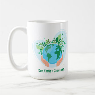 Eén aarde één liefde. Red de planeet Koffiemok