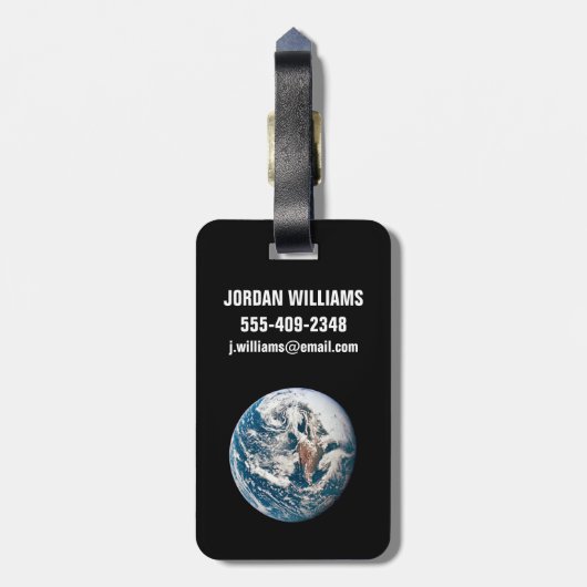 Een aarde van het Apollo 10 ruimteschip. Bagagelabel (Achterkant verticaal)