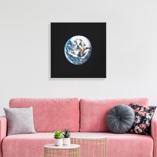 Een aarde van het Apollo 10 ruimteschip. Canvas Afdruk (Insitu (Woonkamer))