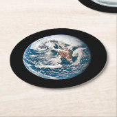 Een aarde van het Apollo 10 ruimteschip. Ronde Kartonnen Onderzetter (Gebogen)