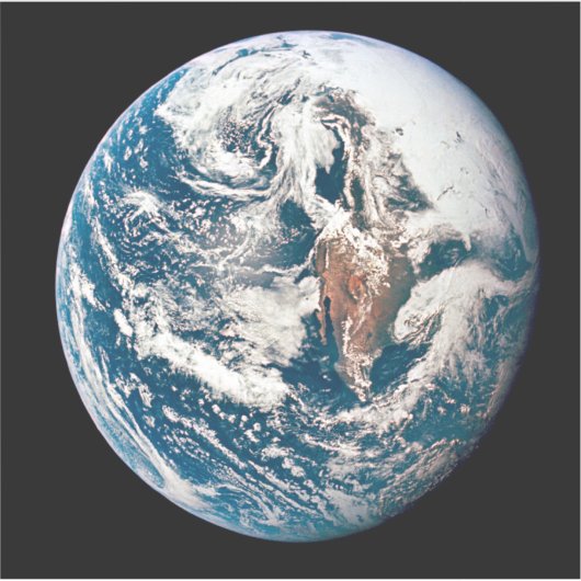 Een aarde van het Apollo 10 ruimteschip. Sticker (Voorkant)