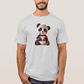 Een aardige panda geeft je zijn hart. t-shirt (Voorkant)