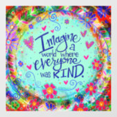 Een aardige wereld “Inspirivity” raamsticker (Vel)