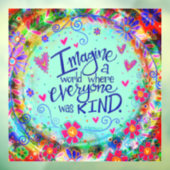 Een aardige wereld “Inspirivity” vensterfolie Raamsticker (Vel 3)