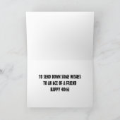 EEN AAS VAN EEN VRIEND WORDT EEN GELUKKIGE "40E" G KAART (Binnen)