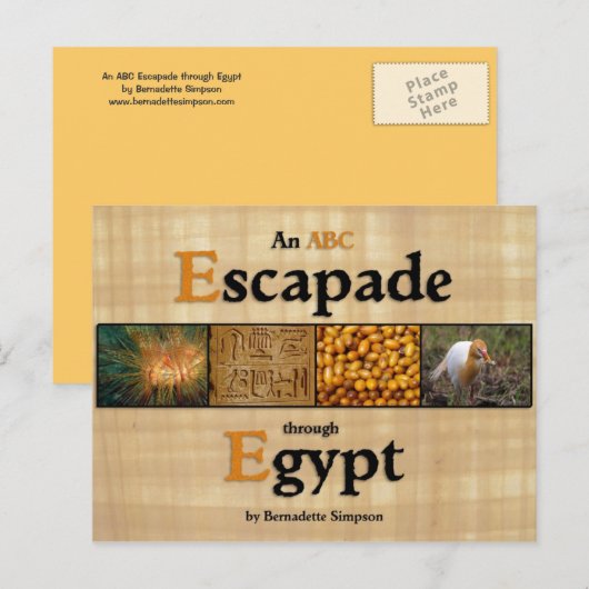 Een ABC Escapade door Egypte Briefkaart (Voorkant / Achterkant)